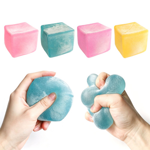 Flocked cube squishy|Stress ball toys|stress relief toys
