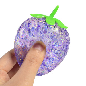 Glitter Strawberry Squishy Toy |Stress  ball toys|stress relief toys