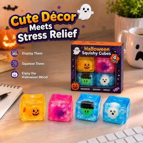 Halloween Glow Cube Slow Rebound Squishy |Stress ball toys|stress relief toys