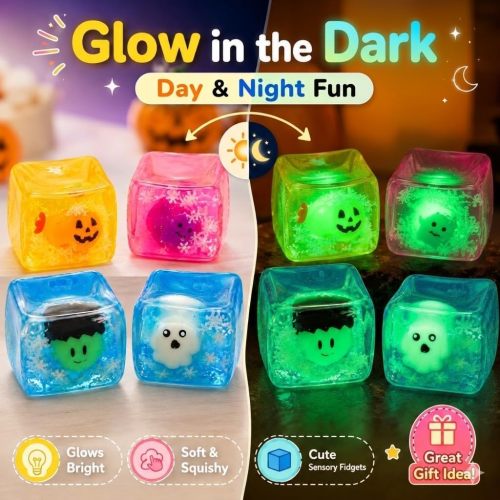 Halloween Glow Cube Slow Rebound Squishy |Stress ball toys|stress relief toys