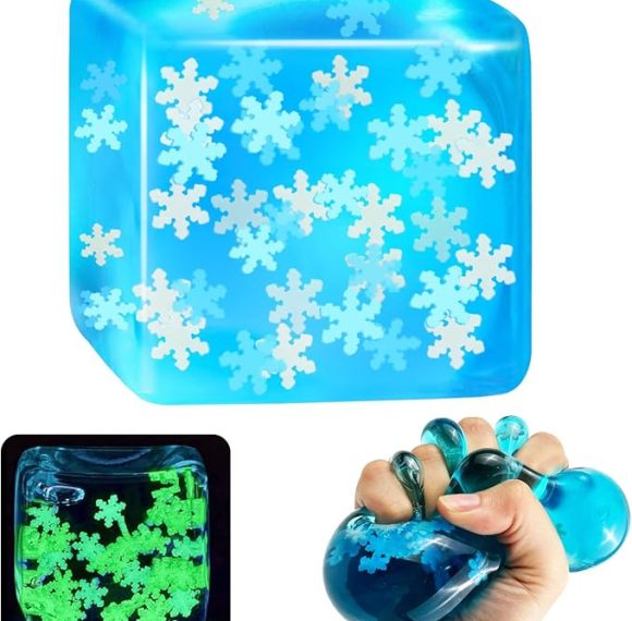 Glow-in-the-dark snowflake cube |Stress  ball toys|stress relief toys