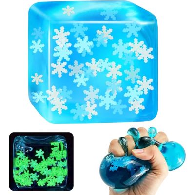Glow-in-the-dark snowflake cube |Stress  ball toys|stress relief toys