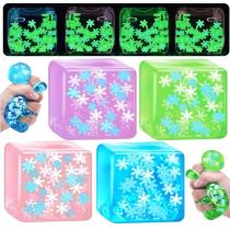Glow-in-the-dark snowflake cube |Stress  ball toys|stress relief toys