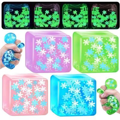 Glow-in-the-dark snowflake cube |Stress  ball toys|stress relief toys