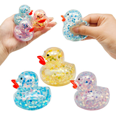 Heart Glitter Rubber Duck Squishy Fidget Toy|Stress  ball toys|stress relief toys