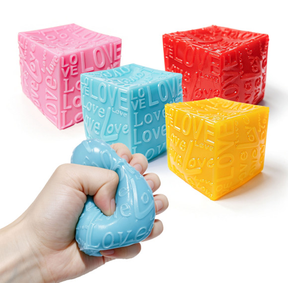 Valentine Heart Square Maltose Squishy Toy|Stress  ball toys|stress relief toys