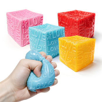 Valentine Heart Square Maltose Squishy Toy|Stress  ball toys|stress relief toys