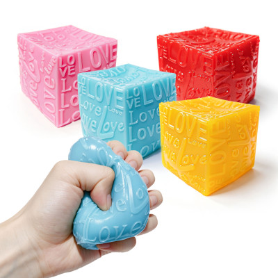 Valentine Heart Square Maltose Squishy Toy|Stress  ball toys|stress relief toys