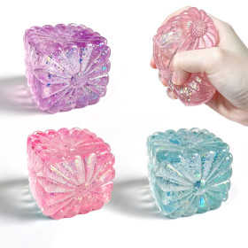 Clear Glitter Daisy Maltose Squishy|  Stresss ball toys|stress relief toys