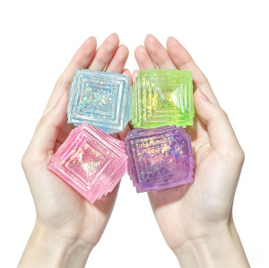 Glitter Multi‑Layer Cube Squishy | Stresss ball toys|Stress relief toys