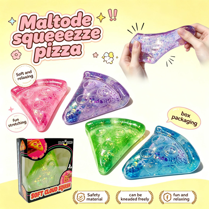 Glitter Pizza Squishy | Stresss ball toys|stress relief toys