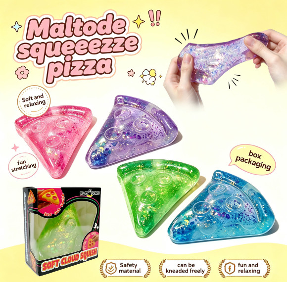 Glitter Pizza Squishy | Stresss ball toys|stress relief toys