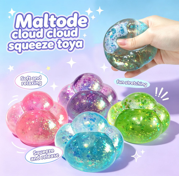 Glitter Cloud Squishy | Stresss ball toys|stress relief toys