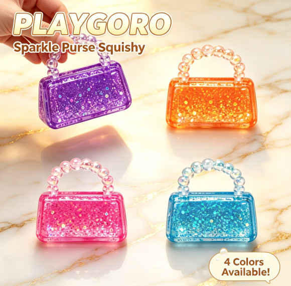 Glitter Maltose Handbag Squishy, Stress Relief Toy