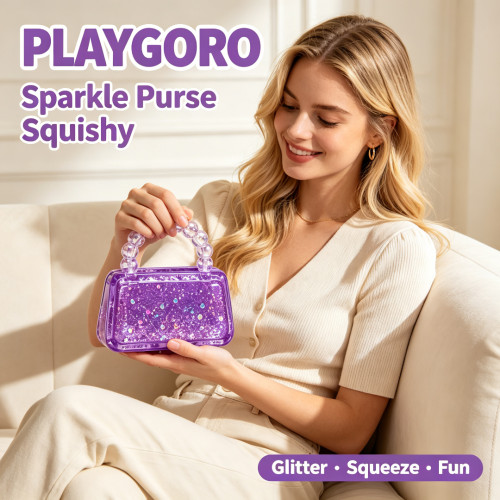 Glitter Maltose Handbag Squishy, Stress Relief Toy