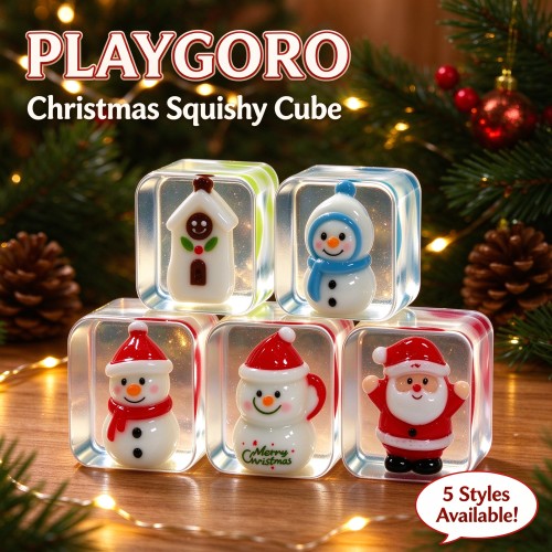 Christmas TPR Squishy Toys, Santa Snowman Fidget Gifts