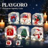 Christmas TPR Cube Squishy, Glitter Fidget Sensory Toys