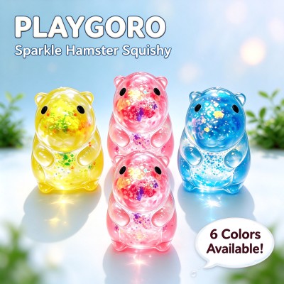 Cute Capybara Maltose Squishy, Glitter Stress Relief Squeeze Toy