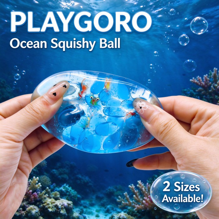 Ocean Goldfish Maltose Squishy Ball, Stress Relief Fidget Toy