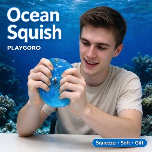 Ocean Goldfish Maltose Squishy Ball, Stress Relief Fidget Toy