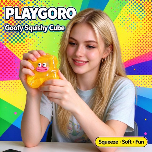 Big Mouth Maltose Squishy Cube, Sensory Squeeze Toy
