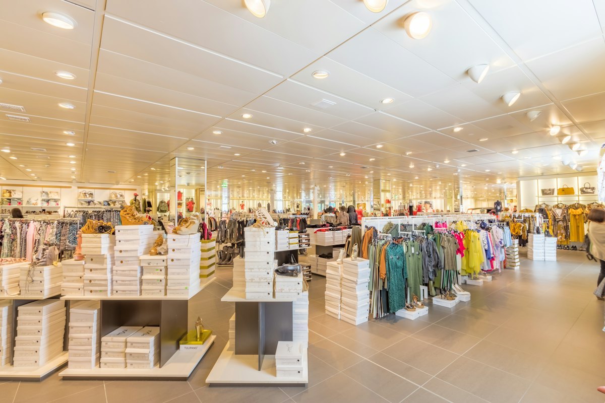 A physical retail store scene