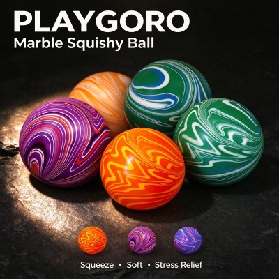 PLAYGORO Marble Swirl Squishy Ball - Maltose Stress Relief Ball