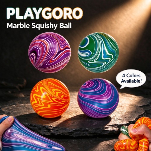PLAYGORO Marble Swirl Squishy Ball - Maltose Stress Relief Ball