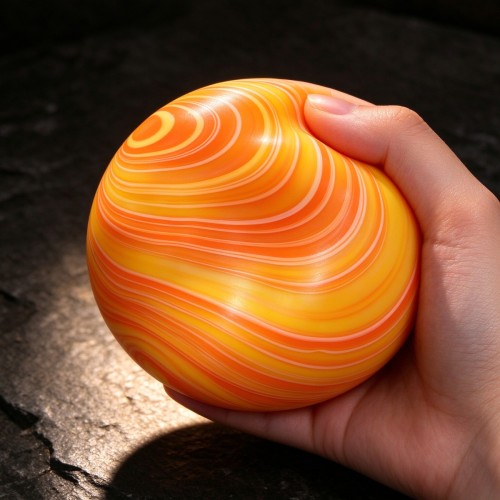 PLAYGORO Marble Swirl Squishy Ball - Maltose Stress Relief Ball