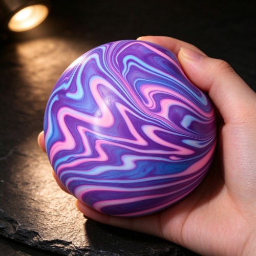 PLAYGORO Marble Swirl Squishy Ball - Maltose Stress Relief Ball