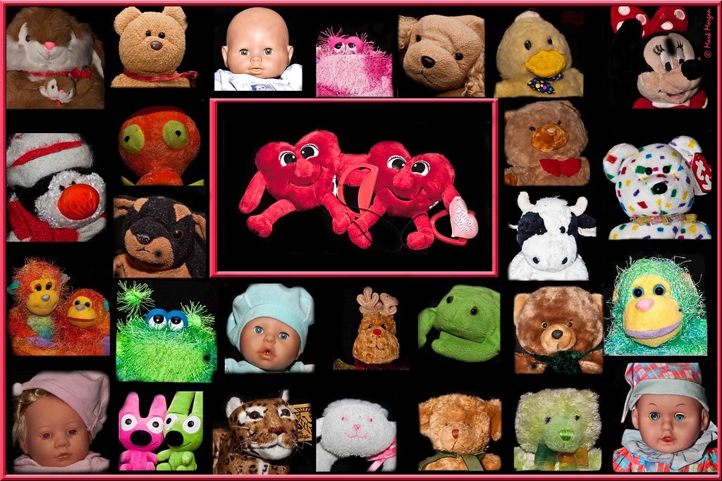 Various children's toys displayed on a retail shelf