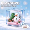 PLAYGORO Maltose Crystal Diorama Cube - Book / Gift / Snowman Scene Squishy