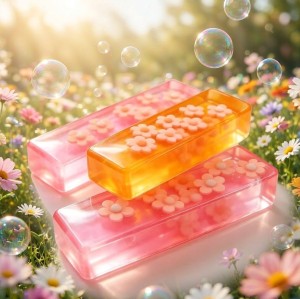 PLAYGORO Flower Garden Strip Squishy - Transparent Daisy Stress Relief Toy