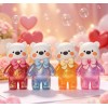 PLAYGORO Valentine Glitter Bear Squishy - 4-Color Slow-Rise Stress Toy