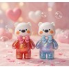 PLAYGORO Valentine Glitter Bear Squishy - 4-Color Slow-Rise Stress Toy