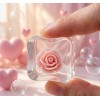 PLAYGORO Valentine Rose Cube Squishy - 6-Color Transparent Stress Toy