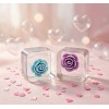 PLAYGORO Valentine Rose Cube Squishy - 6-Color Transparent Stress Toy