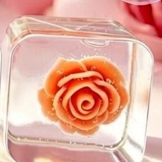 Orange PLAYGORO Valentine Rose Cube Squishy