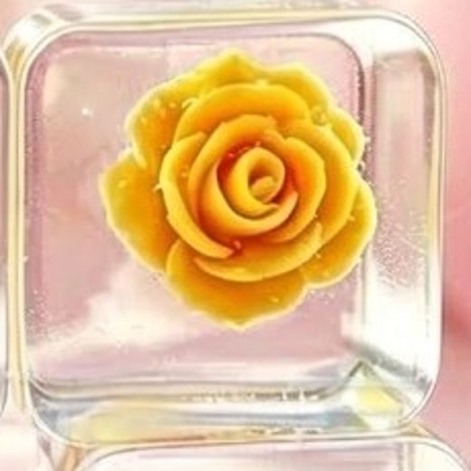 Yellow PLAYGORO Valentine Rose Cube Squishy