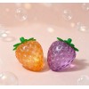 PLAYGORO Glitter Strawberry Squishy - 4-Color Transparent Stress Toy