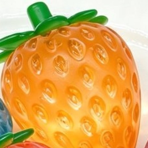 Orange PLAYGORO Glitter Strawberry Squishy