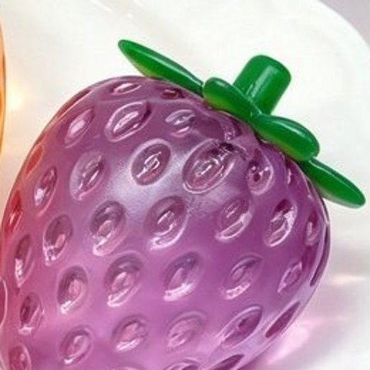 Purple PLAYGORO Glitter Strawberry Squishy