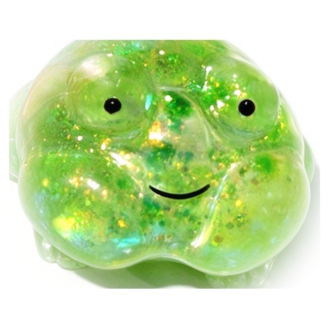 Green glitter frog squishy