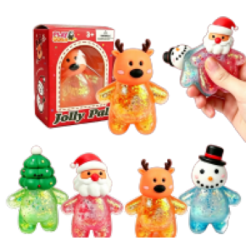 Christmas Glitter Squishy Toy Perfect Holiday Gift |Stress  ball toys|stress relief toys