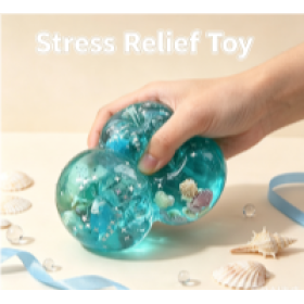 Ocean Glitter Clear Apple Squishy |Stress  ball toys|stress relief toys