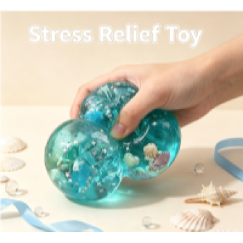 Ocean Glitter Clear Apple Squishy |Stress  ball toys|stress relief toys