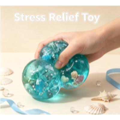Ocean Glitter Clear Apple Squishy |Stress  ball toys|stress relief toys