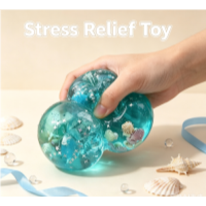 Ocean Glitter Clear Apple Squishy |Stress  ball toys|stress relief toys