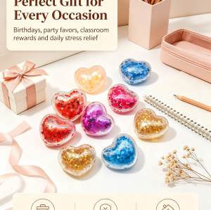 Heart Sequins Fidget Squeeze Toy|Stress ball toys|stress relief toys