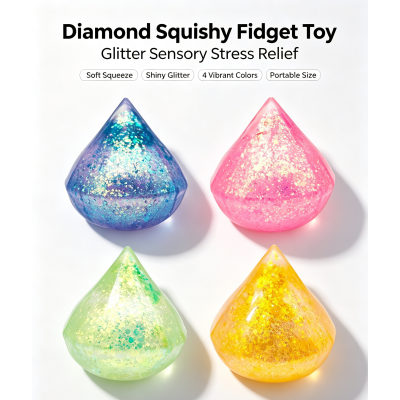 Diamond Maltose Glitter Drop Squishy Toy|Stress  ball toys|stress relief toys